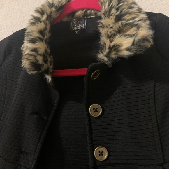 Pink & Violet Animal Print 2 Pc Dress and Coat set Size 6 Pre-Loved - Picture 9 of 9